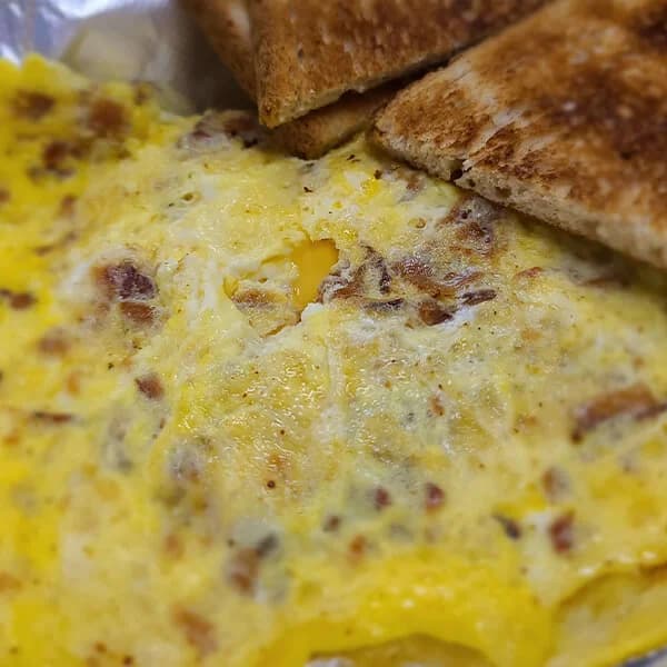 #6 Bacon or Ham, Triple Egg, & Cheese Omelet